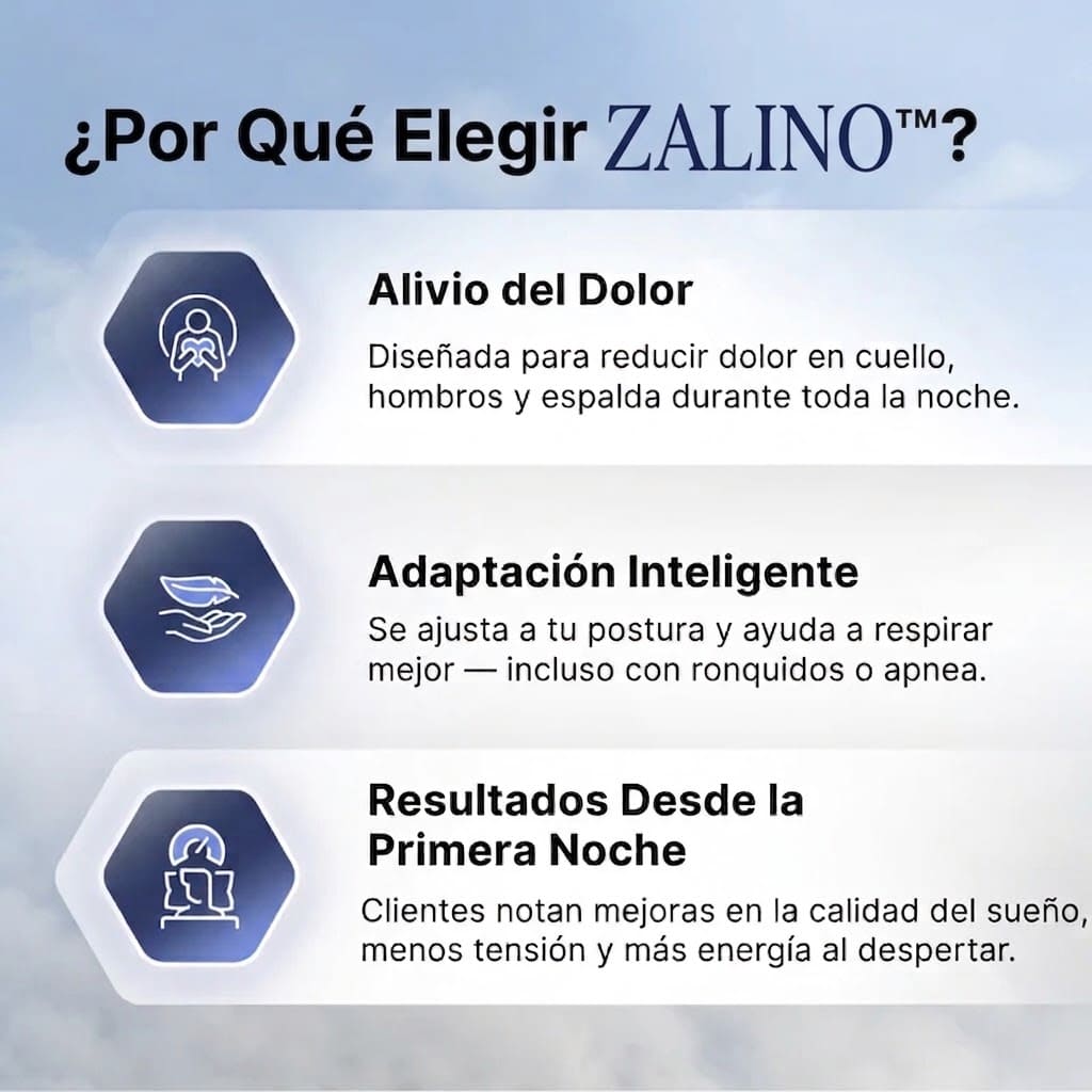 Repara tu Sueño y Recupera tu Vida Zalino™ Almohada Cervical